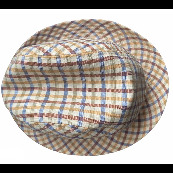 Trilby hat, in blue, grey, maroon,tan Sz. US 7 - Picture 5 of 5